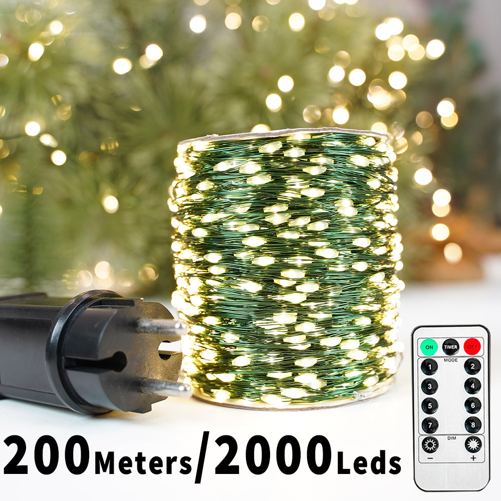 Christmas Lights Outdoor - Lampu String LED 200M 2000 Lampu