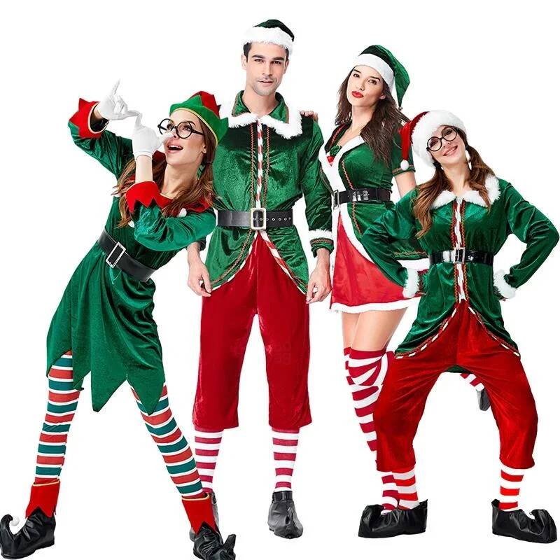 Elf Costume Christmas - Kostum Cosplay Santa Claus Natal Hijau