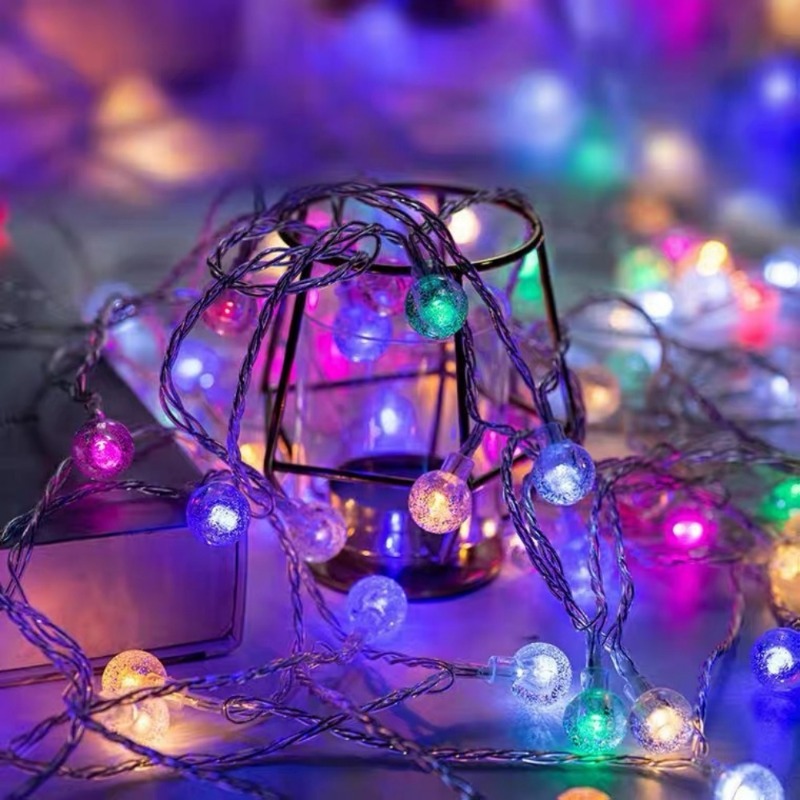 Led Fairy String Lights - Lampu Peri LED Bola Kristal Bertenaga