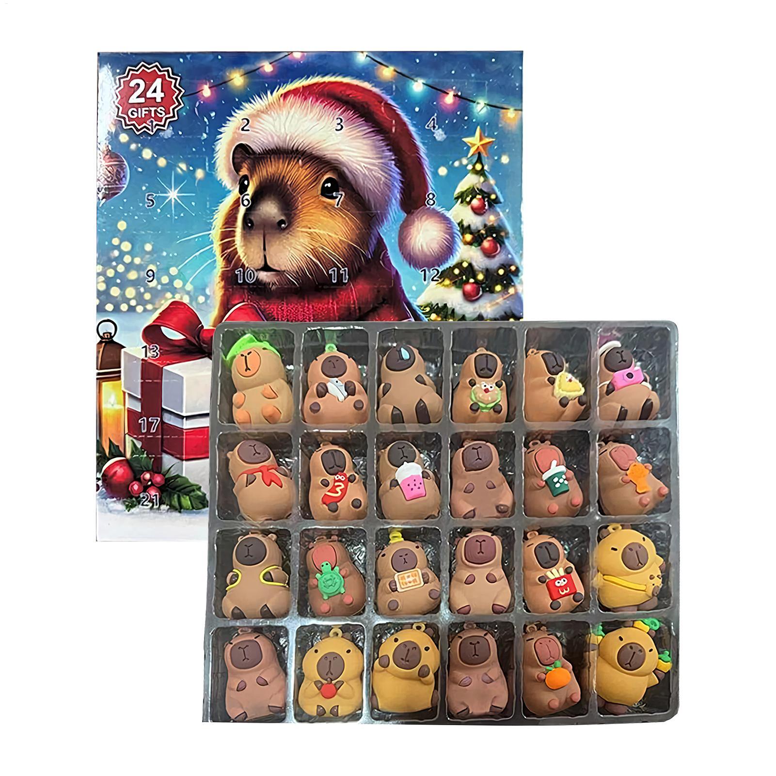 Advent Calendar Gift - Kalender Hitung Mundur Natal Capybara, Boneka