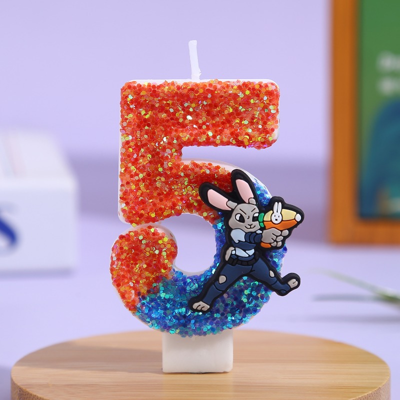 Holiday Candle Set - Lilin Ulang Tahun 3D Bertema Zootopia