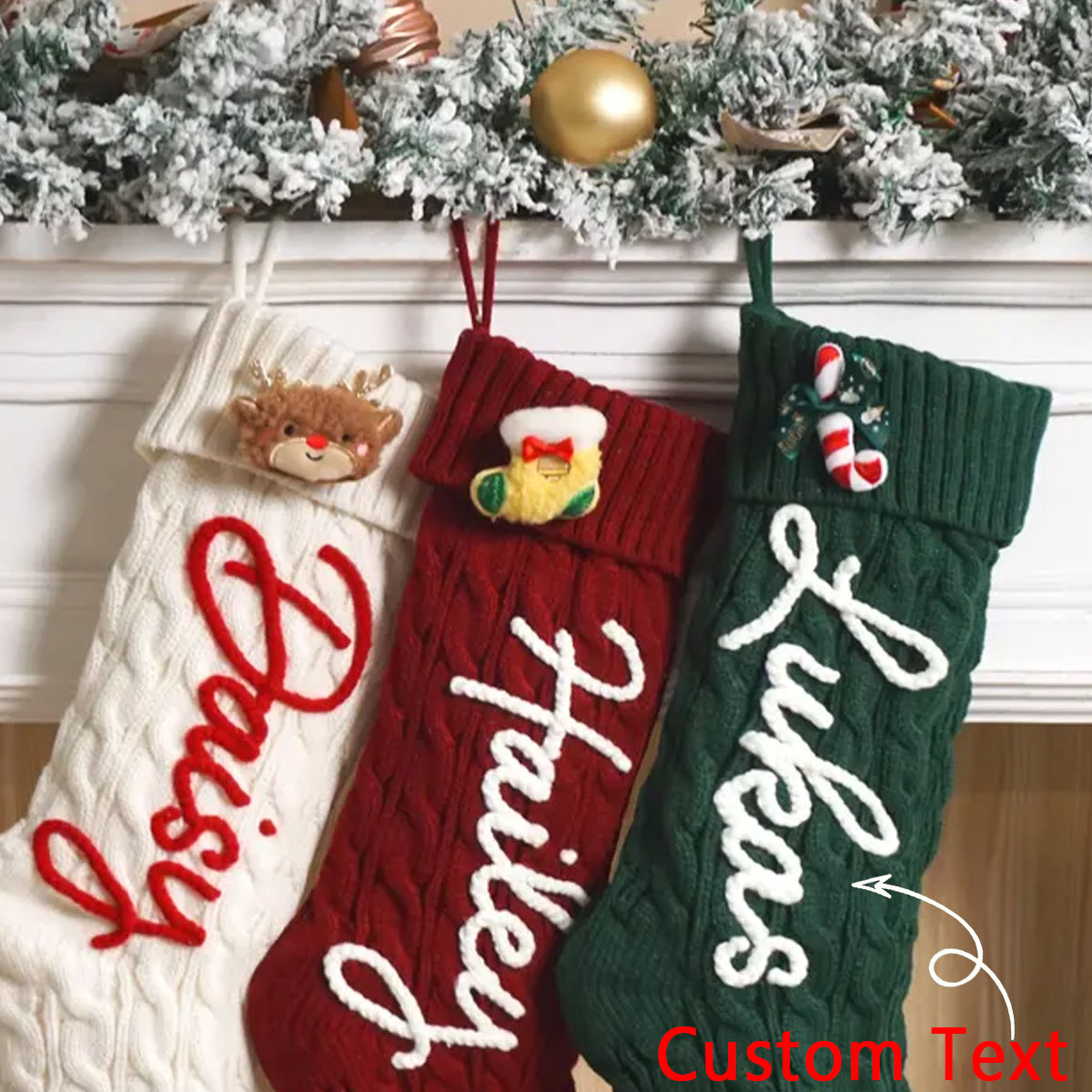 Christmas Stocking Hanging - 1 buah kaus kaki dekoratif Natal,