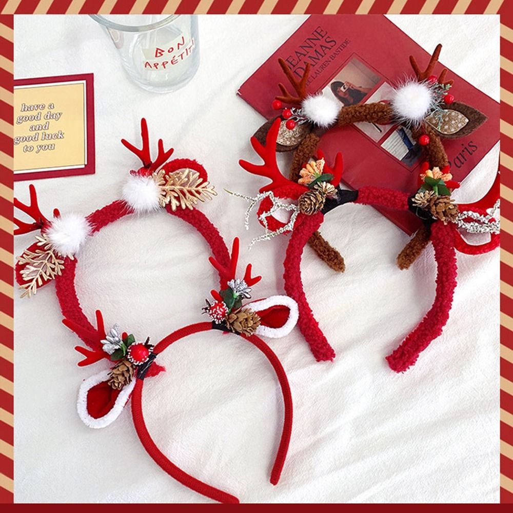 Hiasan Natal yang Lucu, Headba - Reindeer Antlers Headband ulasan dan harga