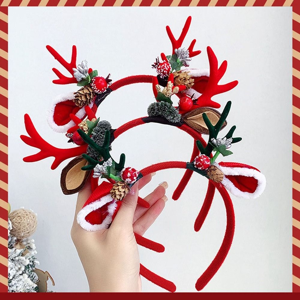 Hiasan Natal yang Lucu, Headba - Reindeer Antlers Headband ulasan dan harga
