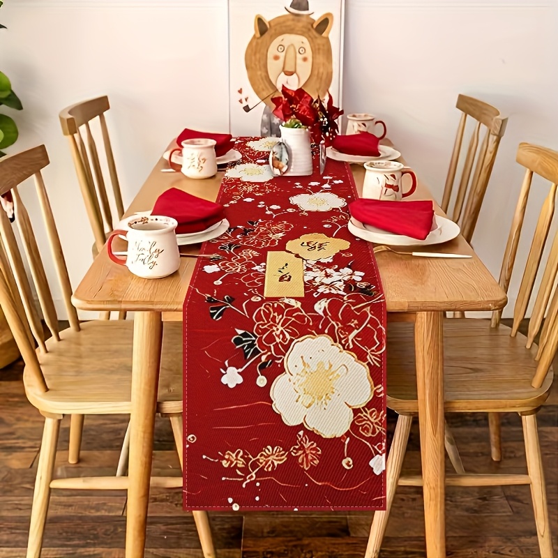1 buah taplak meja berbentuk h - Christmas Table Runner ulasan dan harga