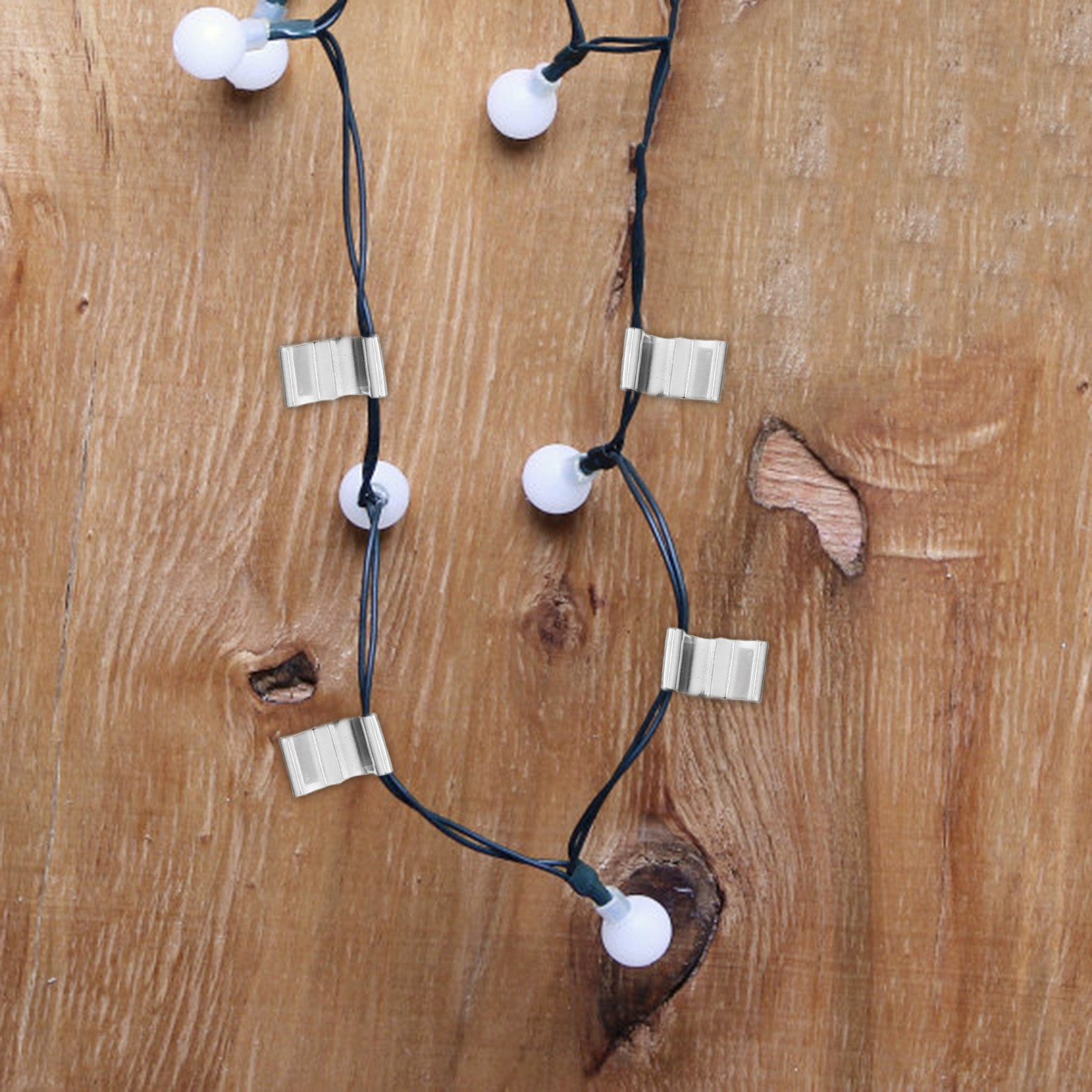 100Pcs Klip Lampu Tali Logam T - Christmas Lights Outdoor ulasan dan harga