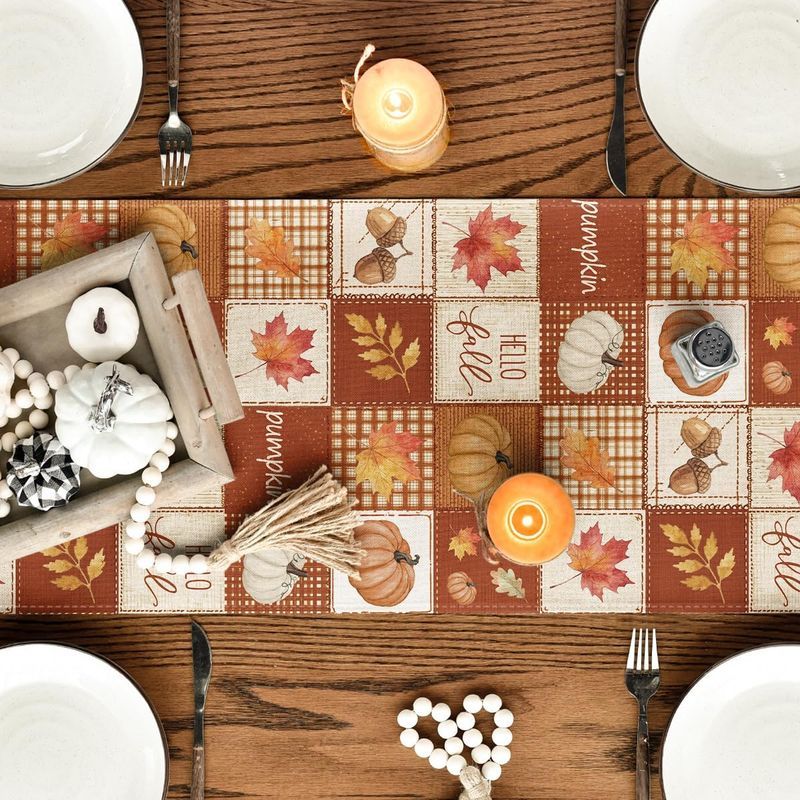 VIKAMA Taplak Meja Linen Motif - Christmas Table Runner ulasan dan harga