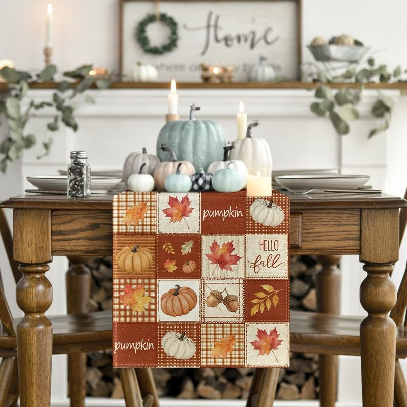 VIKAMA Taplak Meja Linen Motif - Christmas Table Runner ulasan dan harga