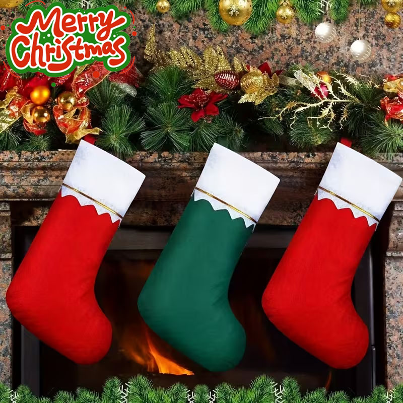 12-24PCS Set Hiasan Gantung St - Christmas Stocking Hanging ulasan dan harga
