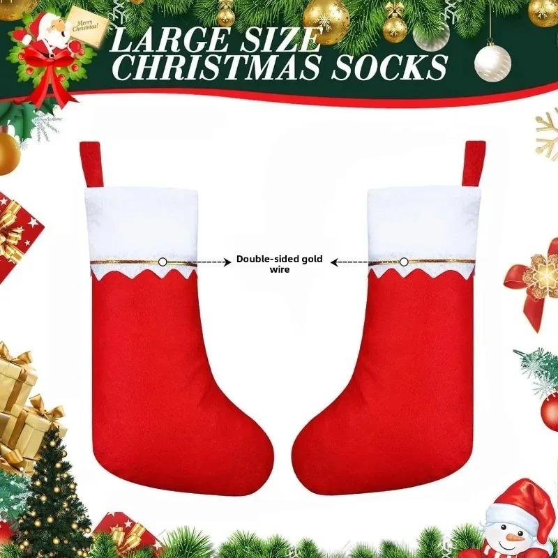 12-24PCS Set Hiasan Gantung St - Christmas Stocking Hanging ulasan dan harga
