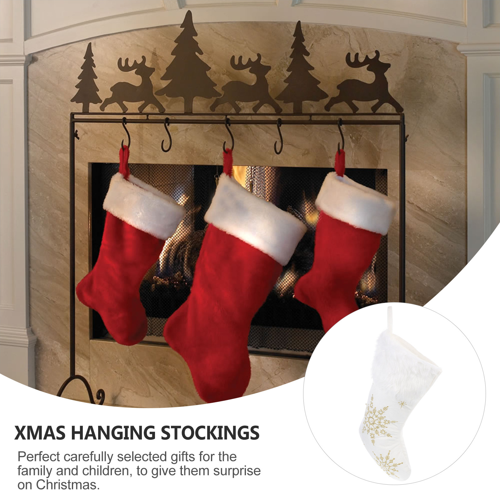 1 buah hiasan gantung kaus kak - Christmas Stocking Hanging ulasan dan harga