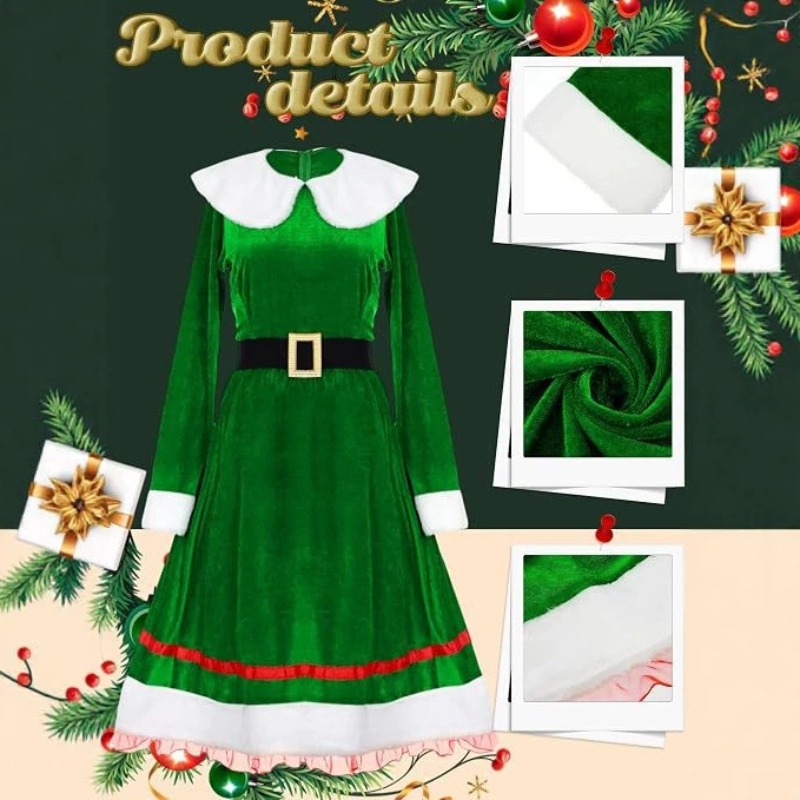Set Kostum Elf Natal Wanita, G - Elf Costume Christmas ulasan dan harga