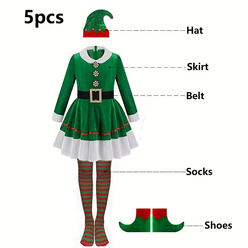 5 Buah Set Kostum Elf Natal un - Elf Costume Christmas ulasan dan harga