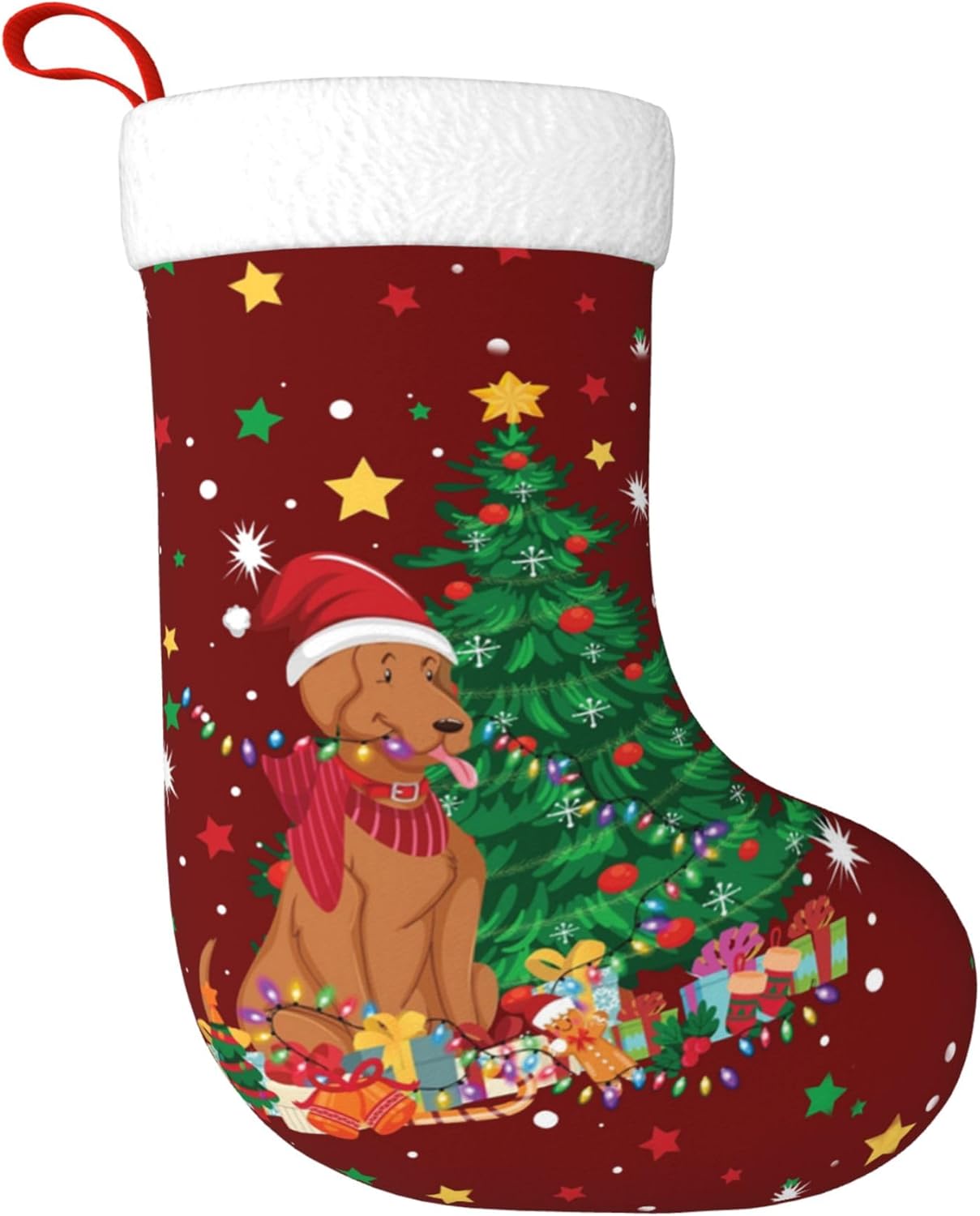 Desain Lampu Natal Anjing 17.7 - Christmas Stocking Hanging ulasan dan harga